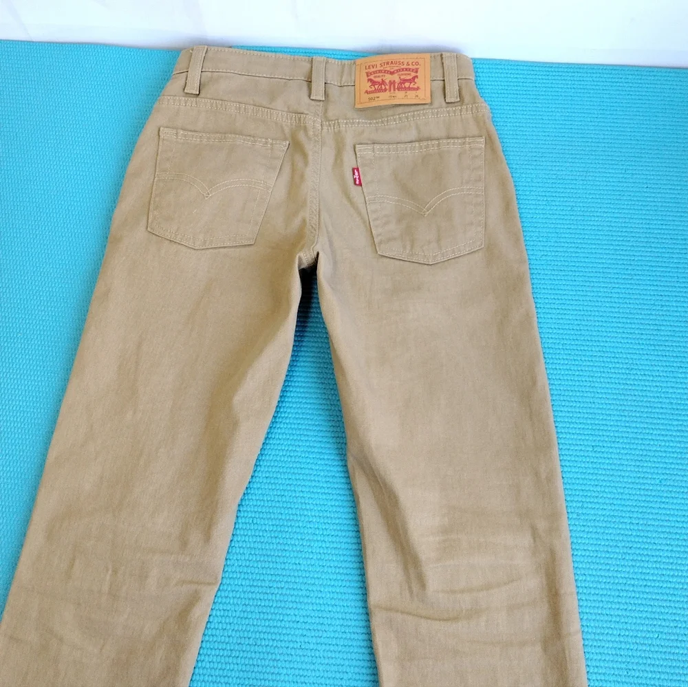Levi's 502 Boys Classic Straight Pants Adjustable Waist 10 Reg